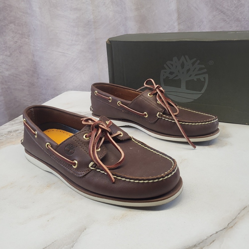 Timberland Classic Boat Shoe Brown Full Grain Size 9.5 M Men's